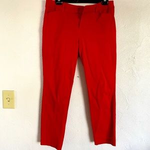 Robbie Red Cropped Dress Pants